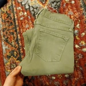 Olive green flying monkey skinny Jeans